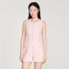 Tweed-Shorts mit Pailletten und Karomuster