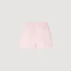 Tweed-Shorts mit Pailletten und Karomuster