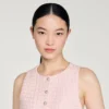Tweed-Weste mit Peplum und Pailletten