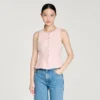 Tweed-Weste mit Peplum und Pailletten