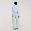 Verwaschene Barrel-Cut-Jeans aus Baumwolle