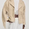 Wildlederjacke mit Fransen