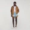 Wildlederjacke mit Nieten