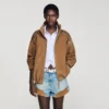 Wildlederjacke mit Nieten