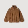 Wildlederjacke mit Nieten