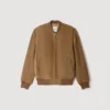 Wildlederjacke mit Reissverschluss und Schlitz