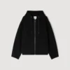 Wolljacke mit Kapuze und Reissverschluss