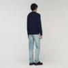 Wollpullover mit hohem Kragen