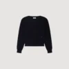 Wollpullover mit V-Ausschnitt