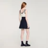 Zweifarbiges Strick-Minikleid